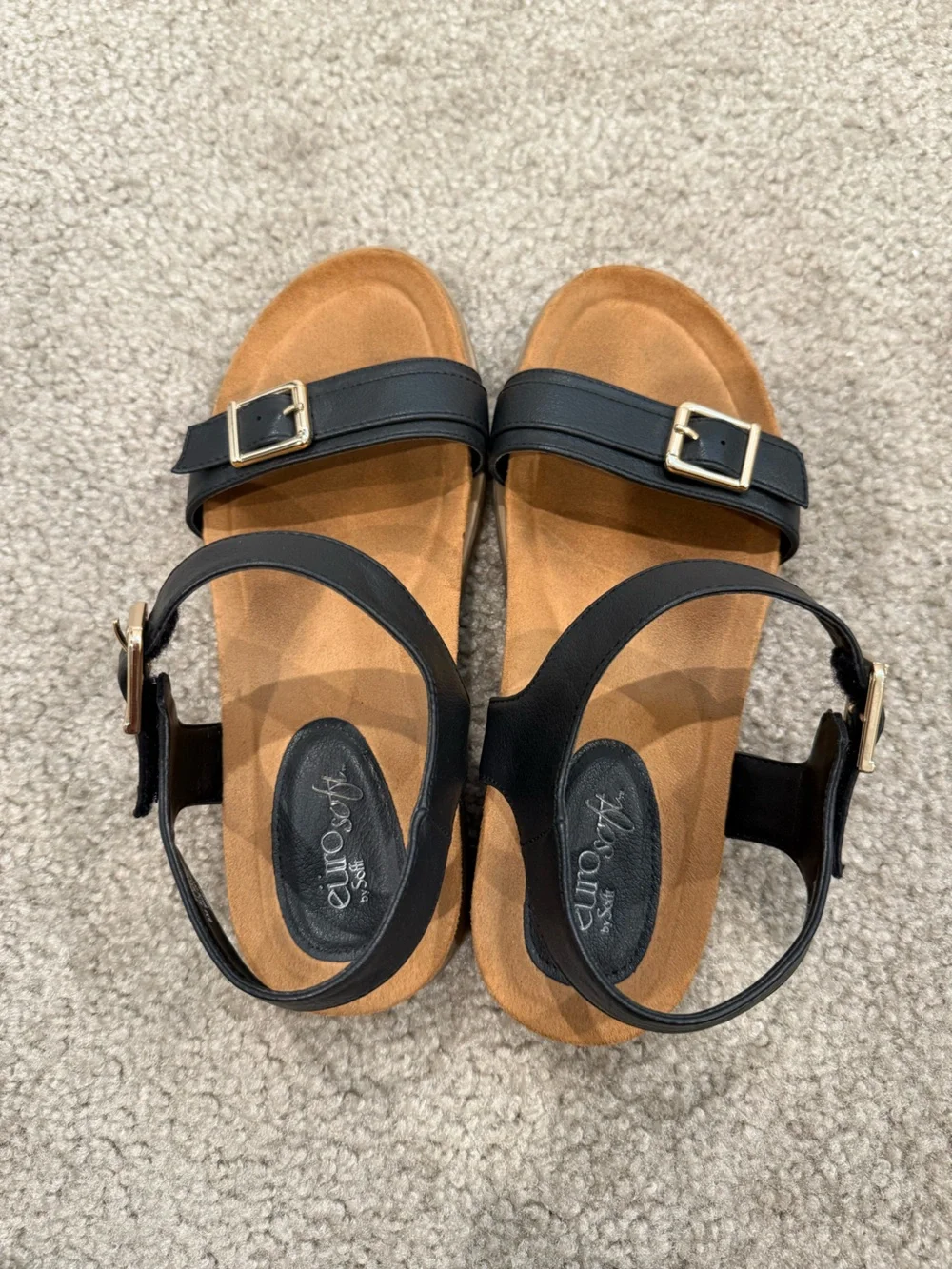 Eurosoft Women's Black Sandals size 8